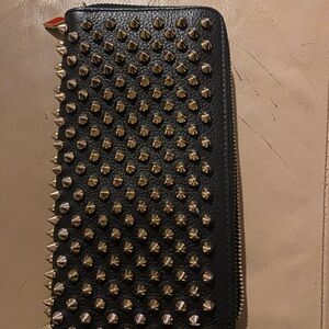 Black Studded Louboutin wallet